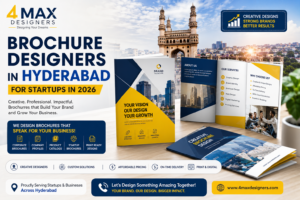 Professional Brochure Designers in Hyderabad for Startups in 2026 creating corporate brochures, company profiles, product catalogs, and creative marketing materials