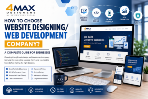 Professional website designers and web developers creating responsive, SEO-friendly business websites at 4 Max Designers, Hyderabad.