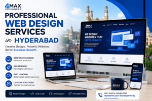 Professional Web Design Services in Hyderabad offering responsive, SEO-friendly, and custom website design by 4Max Designers
