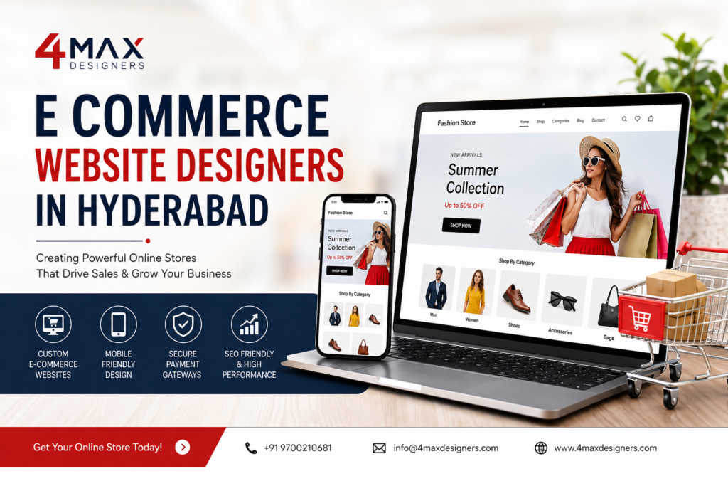 E Commerce Website designers in Hyderabad creating responsive online shopping websites for businesses