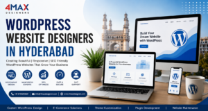 Professional WordPress Website Designers in Hyderabad creating responsive SEO-friendly business websites by 4 Max Designers