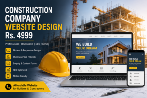 Construction Company Website Design Rs. 4999 | Affordable Responsive Website Design for Builders and Contractors in Hyderabad