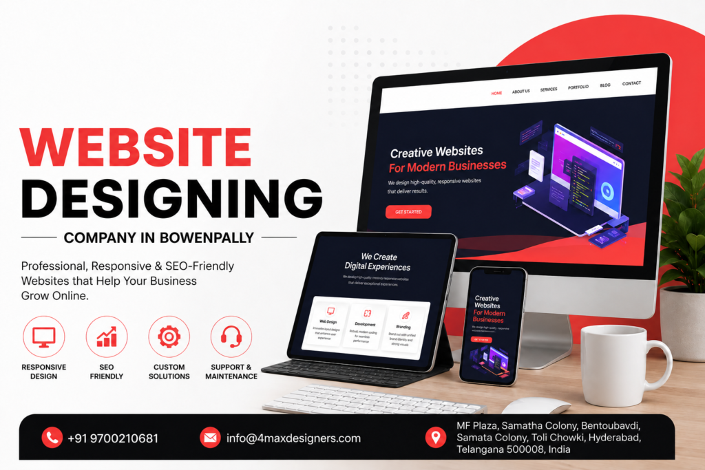 Website designing company in Bowenpally providing professional responsive and SEO-friendly web design services