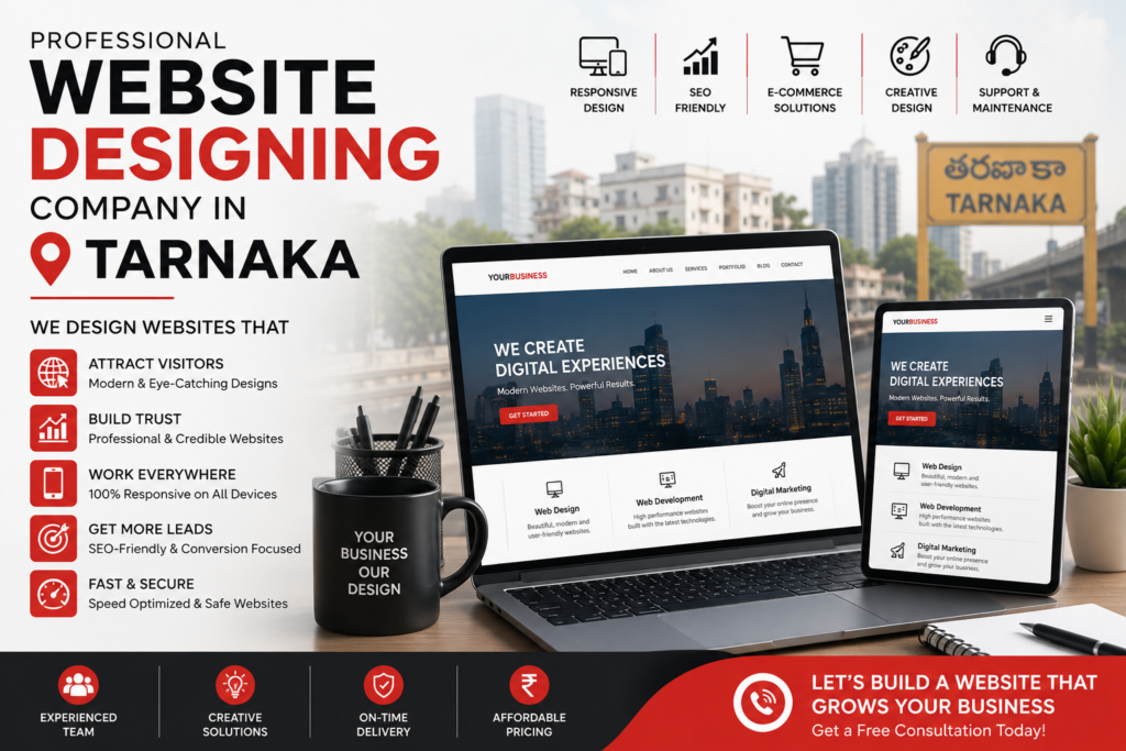 Website designing company in Tarnaka providing responsive, SEO-friendly and professional web design services