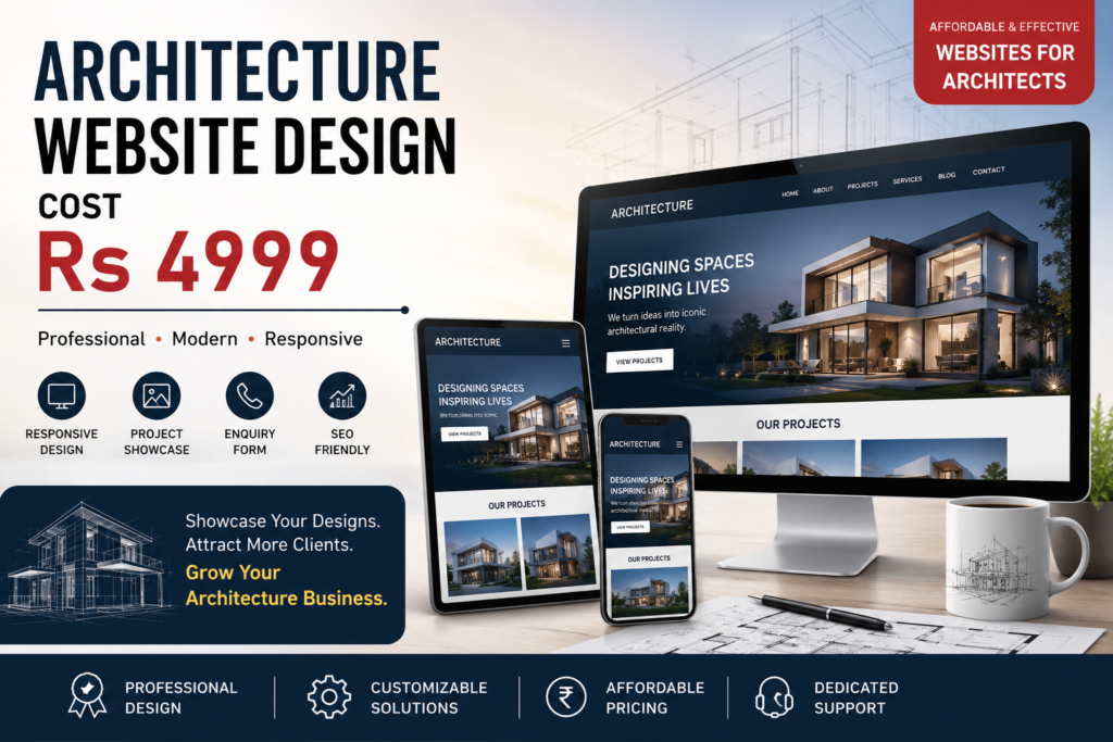 Architecture Website Design Cost Rs4999 for architects, interior designers and architecture firms
