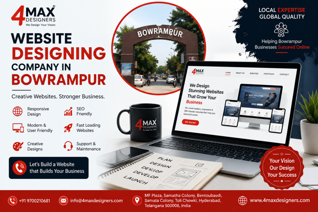 Website designing company in Bowrampur providing responsive, SEO-friendly and professional web design services