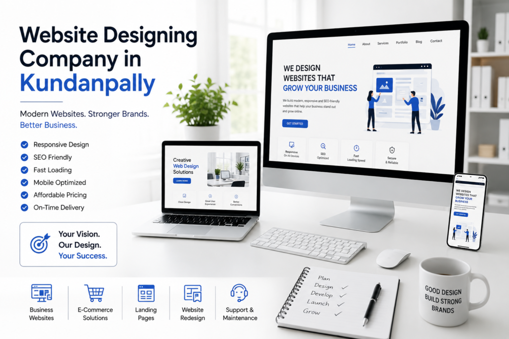 Website designing company in Kundanpally providing modern, responsive and SEO-friendly website design services