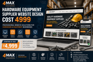 Hardware Equipment Supplier Website Design Cost 4999 by 4Max Designers for hardware and industrial equipment businesses