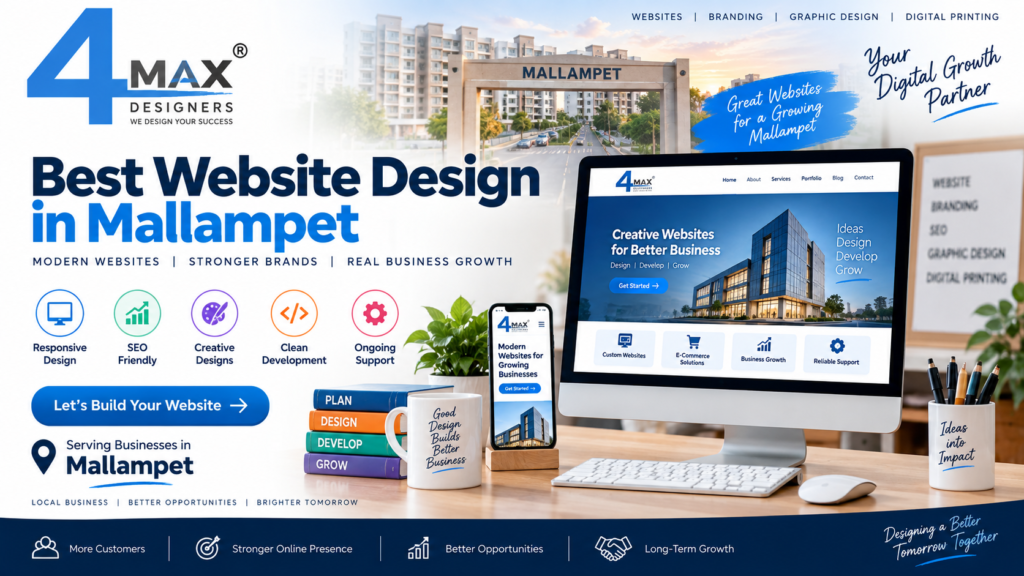 Best Website Design in Mallampet by 4 Max Designers
