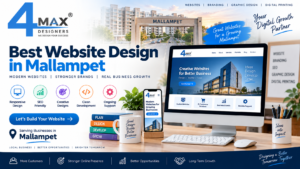 Best Website Design in Mallampet by 4 Max Designers