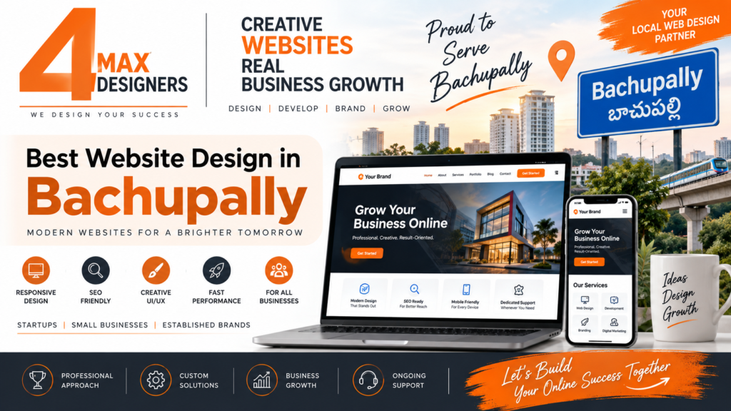 Best Website Design in Bachupally by 4 Max Designers