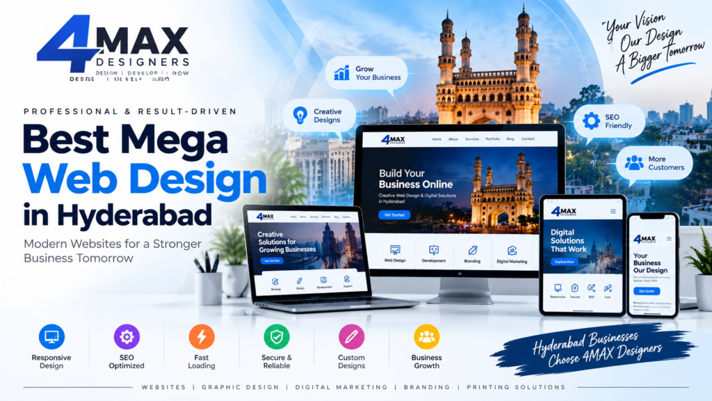 Best Mega Web Design in Hyderabad by 4MAX Designers
