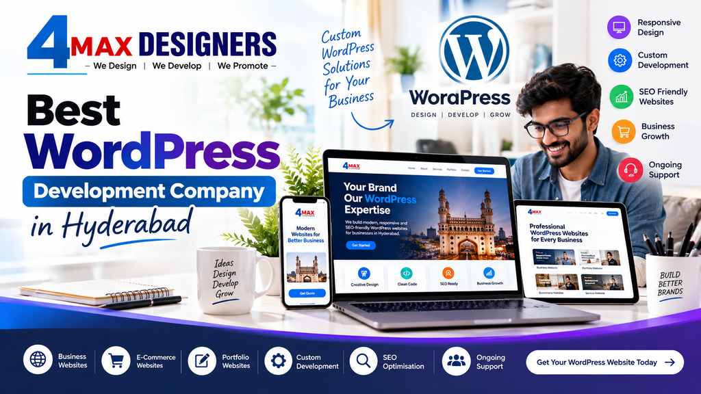 Best WordPress Development Company in Hyderabad by 4MAX Designers