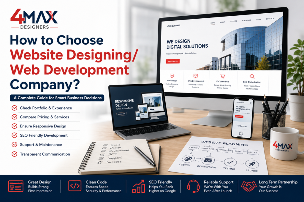 How to Choose Website Designing Web Development Company guide for businesses comparing professional web design and development agencies