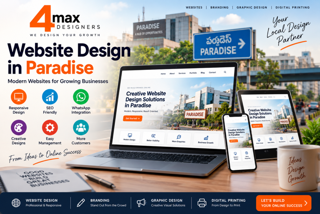 Website Design in Paradise by 4Max Designers for professional responsive business websites