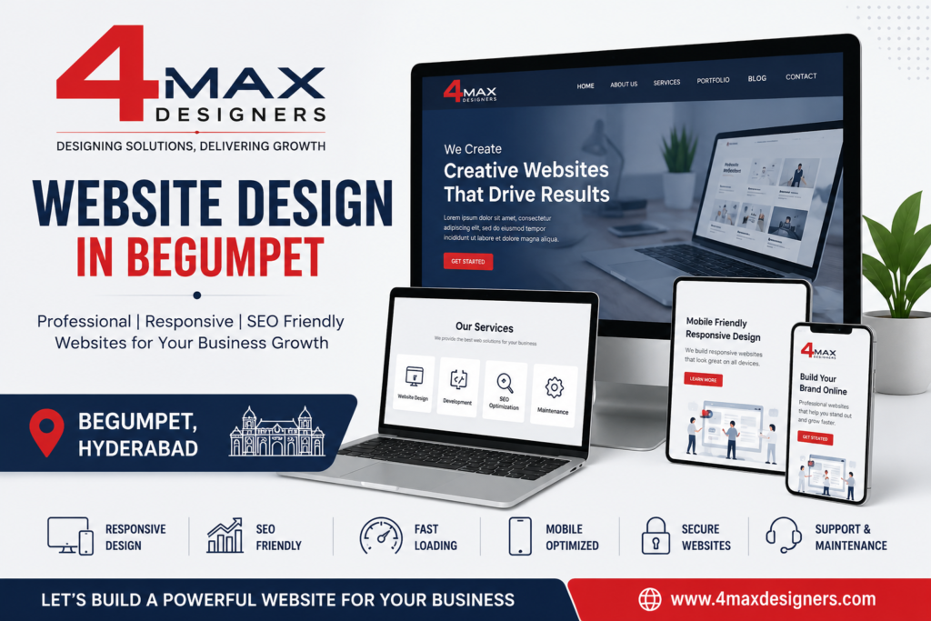 Website Design in Begumpet for professional responsive and SEO-friendly business websites