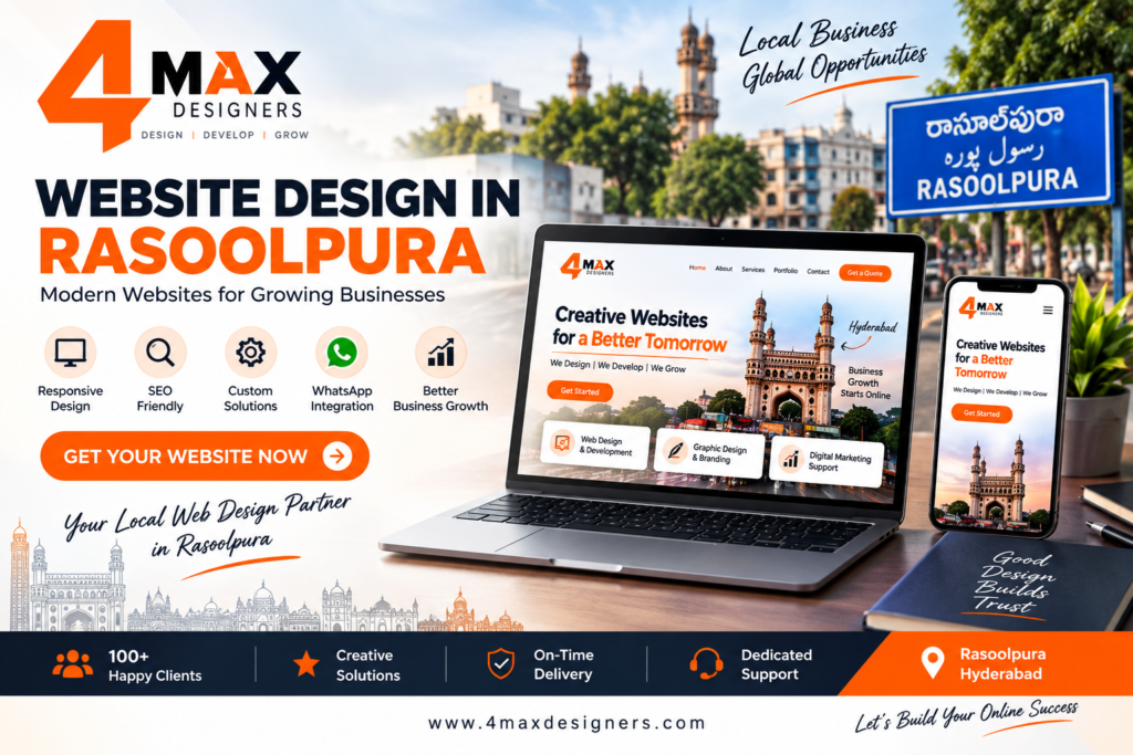 Website Design in Rasoolpura by 4Max Designers for professional responsive business websites