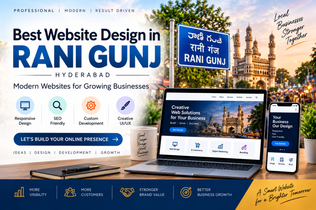 Best Website Design in Rani Gunj by 4Max Designers Hyderabad