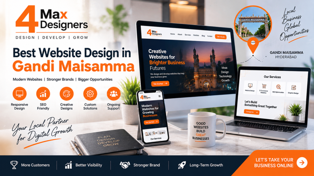 Best Website Design in Gandi Maisamma by 4 Max Designers