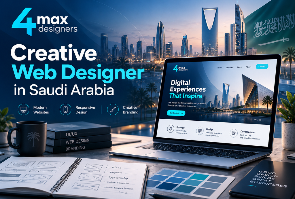 Creative Web Designer in Saudi Arabia by 4 Max Designers