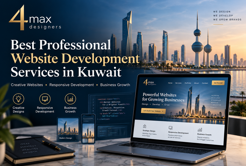 Best Professional Website Development Services in Kuwait by 4Max Designers